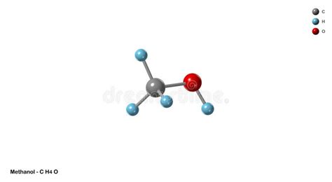 Methanol Or Methyl Alcohol Ch O Or Ch Oh Molecular Structure Stock