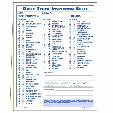 Cdl Pre Trip Inspection List