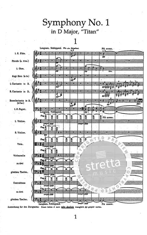 Symphony No Titan Von Gustav Mahler Im Stretta Noten Shop Kaufen