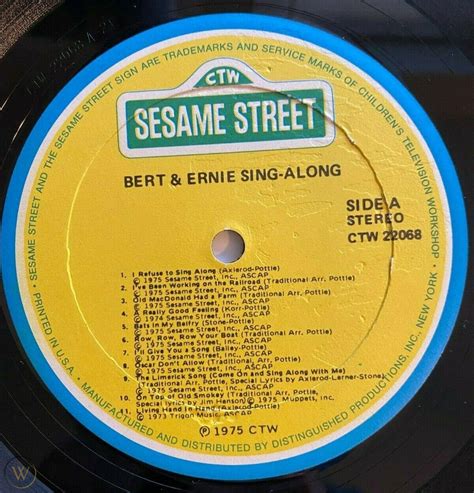 Vintage Sesame Street Bert & Ernie Sing-Along LP 1975 in great ...