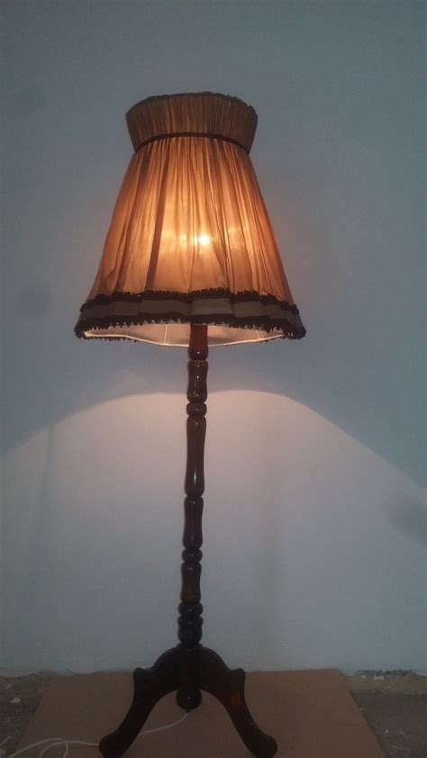 Lampa stojąca z abażurem PRL L17 6906493262 oficjalne archiwum Allegro