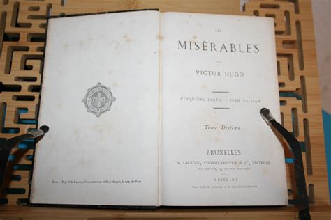 Les Mis Rables Hugo Victor A Lacroix Verboeckhoven Cie