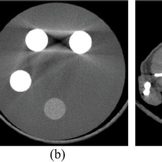 A The Structure Of Phantom B The Calibrated Ct Values For Each