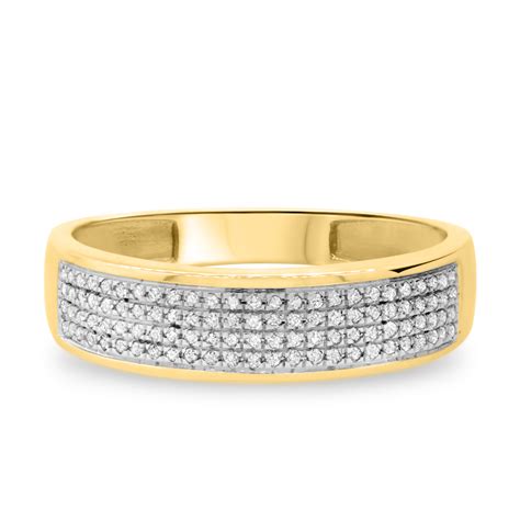 Collins 1 2 Ct Tw Same Sex Mens Band Set 14k Yellow Gold My Trio Rings