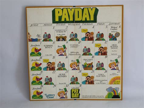 1970s PAYDAY GAME BOARD Family Game Night Vintage Family Room Nursery ...