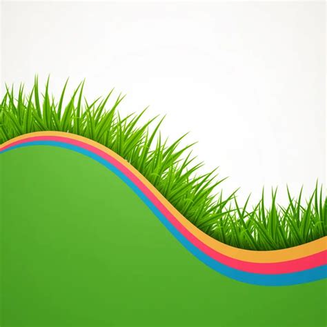 Grass Wave Background Stock Vector Seamartini