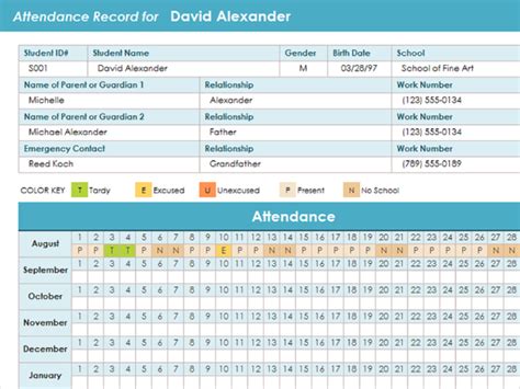 Attendance Tracking Spreadsheet Template — db-excel.com