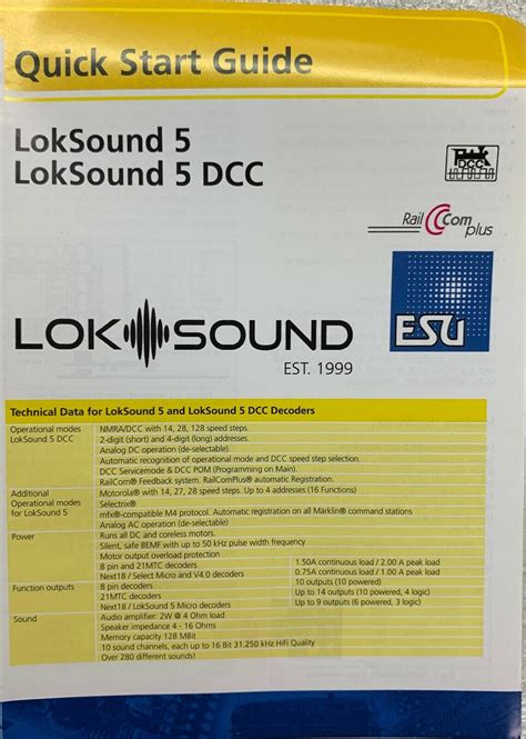 ESU 58821 LokSound 5 DCC Direct Sound Decoder V5 5 0 Free Sound File