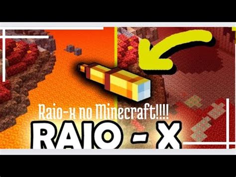 COMO FAZER UM RAIO X No MINECRAFT YouTube