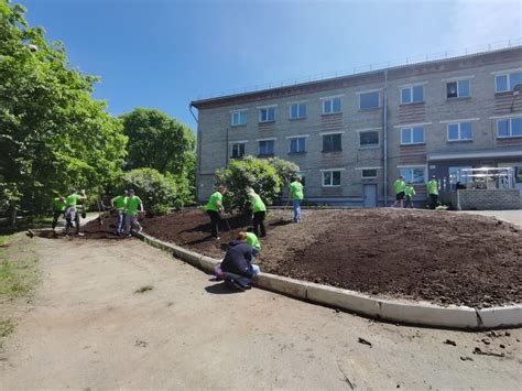 Территория НГГПК стала зеленее — Находкинский завод минеральных удобрений
