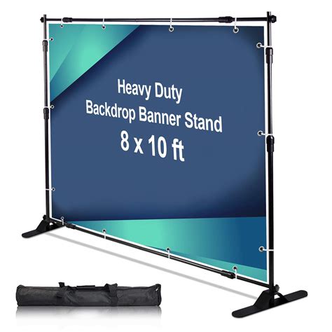 AkTop 10 x 8 ft Heavy Duty Backdrop Banner Stand Kit, Adjustable ...