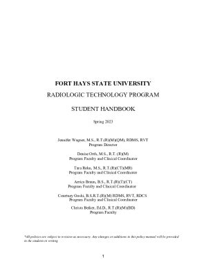 Fillable Online Radiologic Technology Rt Program Fax Email Print