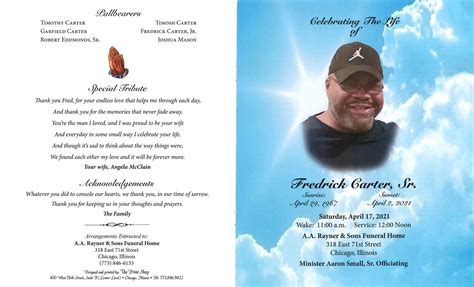 Fredrick Carter Sr Obituary | AA Rayner and Sons Funeral Homes