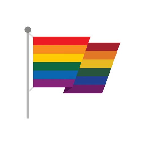 Flag LGBT icon, flat style 15090028 Vector Art at Vecteezy