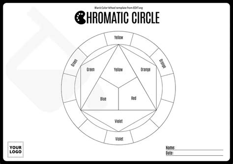 Free Printable Color Wheel Templates