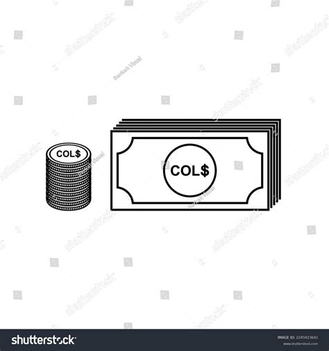 Colombia Currency Symbol Colombian Peso Icon Stock Vector (Royalty Free ...