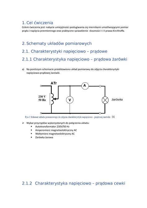 Elektra Sprawko 2 cw 2 Wstęp do elektrotechniki sprawozdanie