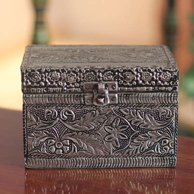 Vintage Bone And Brass Trinket Box Made In India Ring Box Global Decor