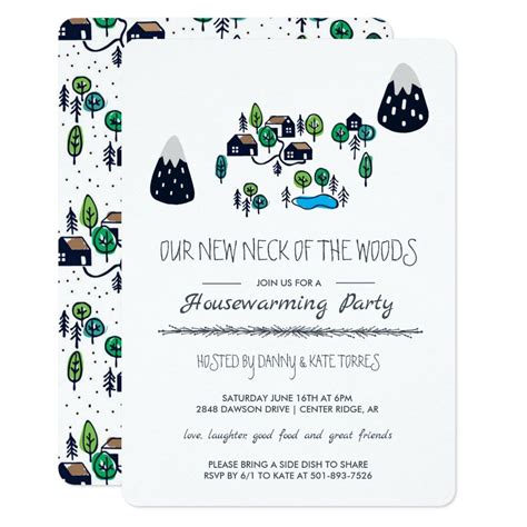 Our New Neck Of The Woods Housewarming Party Invitation Zazzle