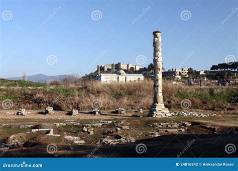 Ruins of Temple of Artemis stock photo. Image of world - 24816842