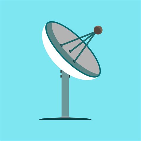 Satellite Antenna Broadcast Space Tv Illustration Vector Icon Sign