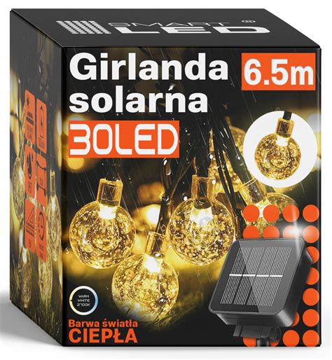 Girlanda Solarna Ogrodowa Lampki Solarne X Ar Wka Led Na Balkon M