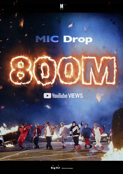 BTS Hits 800 Million YouTube Views With MIC Drop Steve Aoki Remix