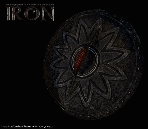 Hvergelmirs Iron Armory Banded Iron Shield V3 Wip Back At Skyrim