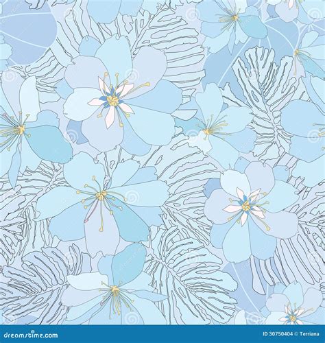 Floral Seamless Background Gentle Flower Pattern Stock Vector