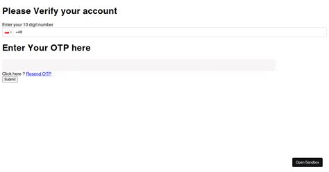 React Otp Input Codesandbox