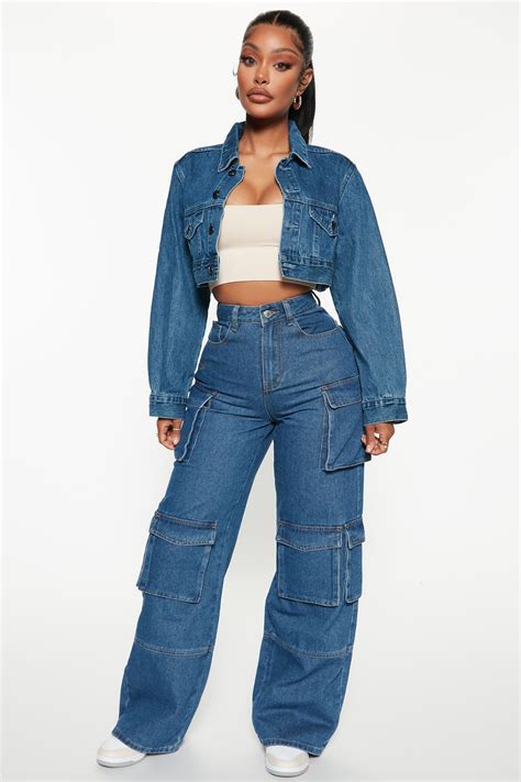 Cora Super Cropped Denim Jacket Medium Wash Artofit