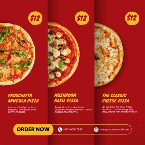 Pizza Menu Template Postermywall