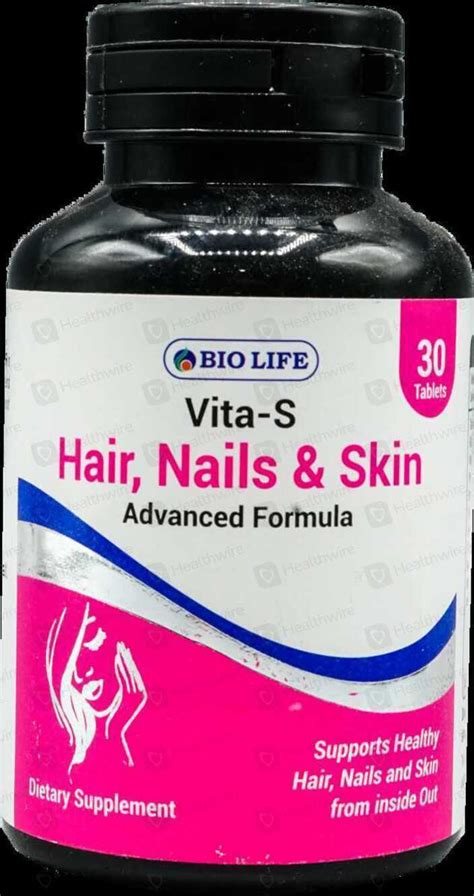 Vita S (Hair, Nails & Skin) 30 Tablets Price in Pakistan - Uses, Dosage ...
