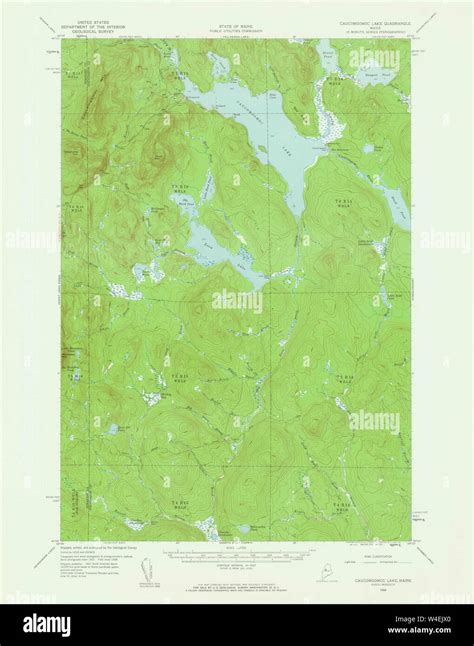 Maine USGS Historical Map Caucomgomoc Lake 306517 1958 62500