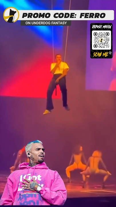 Chris Brown Gets Stuck In The Air During Concert Barely Avoids Tragedy Youtube