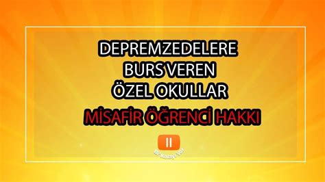 DEPREMDEN ETKİLENEN ÖĞRENCİLERE İSTEDİĞİ İLDE BURSLU OKUMA İMKANI