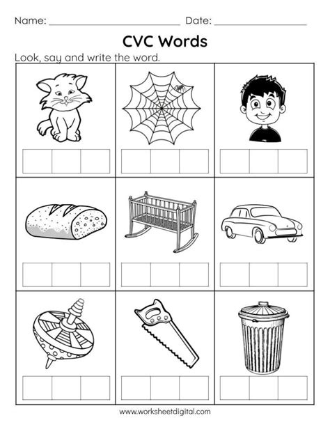 Cvc Word Worksheets For Preschool And Kindergarten Kids Set 1