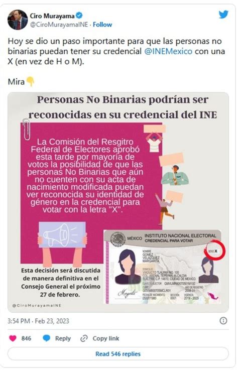 INE Anota Personas no binarias podrían votar con la letra X El