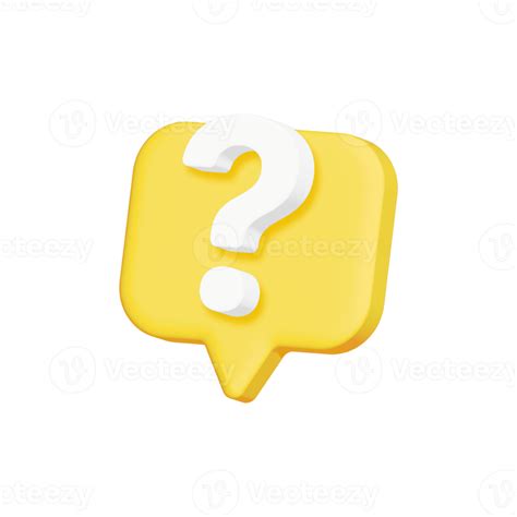 Yellow 3d Question Mark Icon Sign Or Ask Faq And Qa Answer Solution