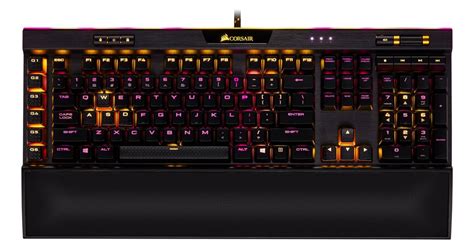 Corsair K Rgb Platinum Se Full Sized Black Gold Wired Mechanical