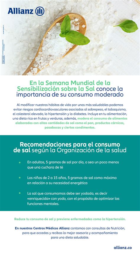 Semana Mundial De La Sensibilizaci N Sobre La Sal Drummond Allianz