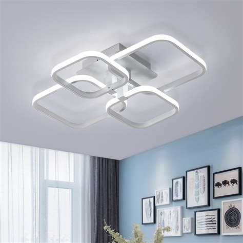 Osairous Plafonnier Led Carr Design W Luminaire Plafonnier Salon