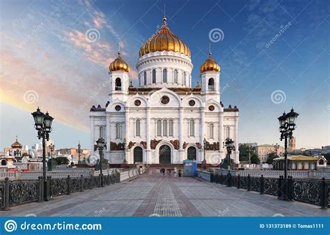 Cathedral of Christ the Saviour in Moscow, Russia Stock Image - Image ...