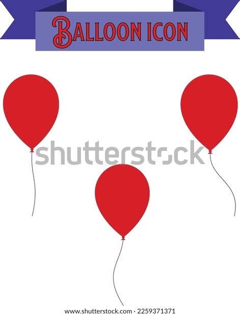 Balloon Cartoon Style Bunch Balloons Birthday Stock Vector Royalty Free 2259371371 Shutterstock