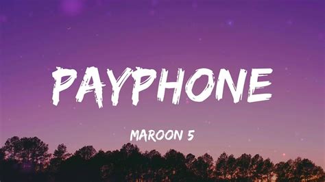 Maroon 5 Payphone Lyrics Youtube