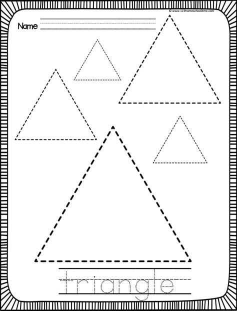 Tracing Triangles Worksheets