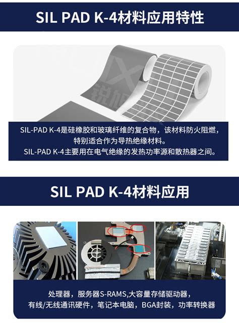 Bergquist贝格斯Sil Pad K4带胶导热绝缘片SPk4AC Kapton薄膜基材 贝格斯Sil Pad K4 广州锐旭科技有限公司推广部