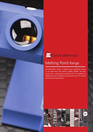 Melting Point Apparatus Electrothermal PDF Catalogs Technical