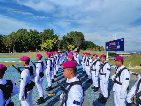 Prajurit Yonmarhanlan Iv Batam Ikuti Upacara Sertijab Danlanal Tarempa