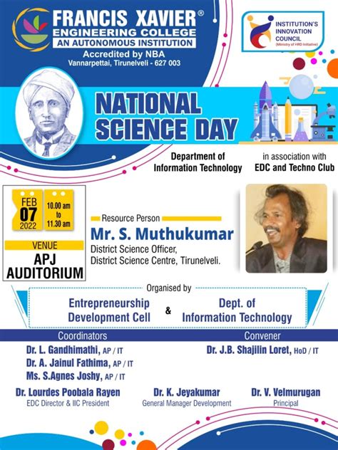 National Science Day Celebration An Iic Celebration Activity News